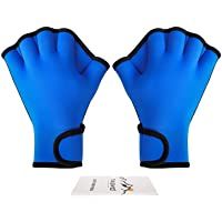 TAGVO Guantes acuáticos para la Resistencia de la Parte Superior del Cuerpo- Guantes de natación reticulados con…
